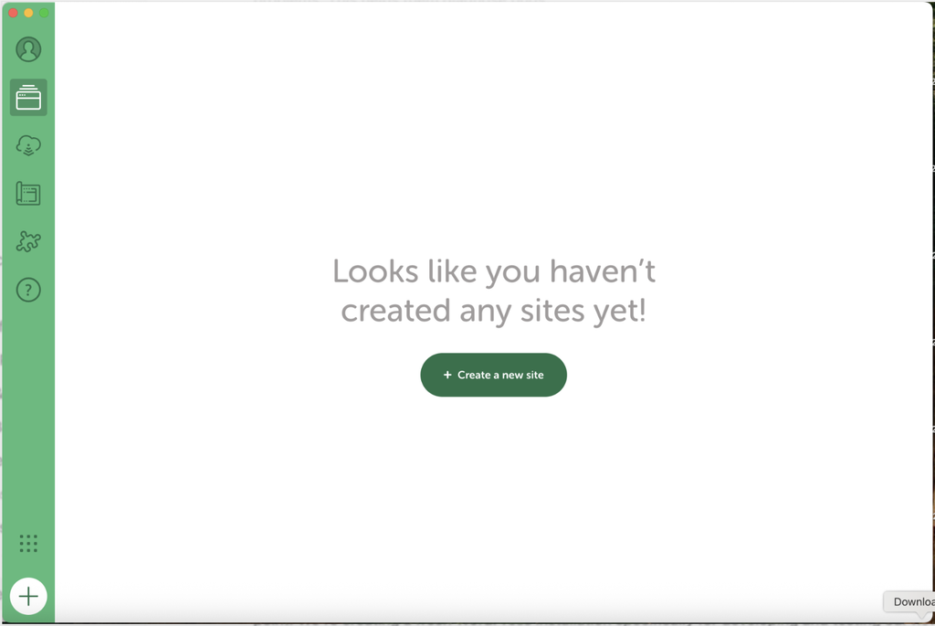 First screen when setting up WordPress locally on Mac